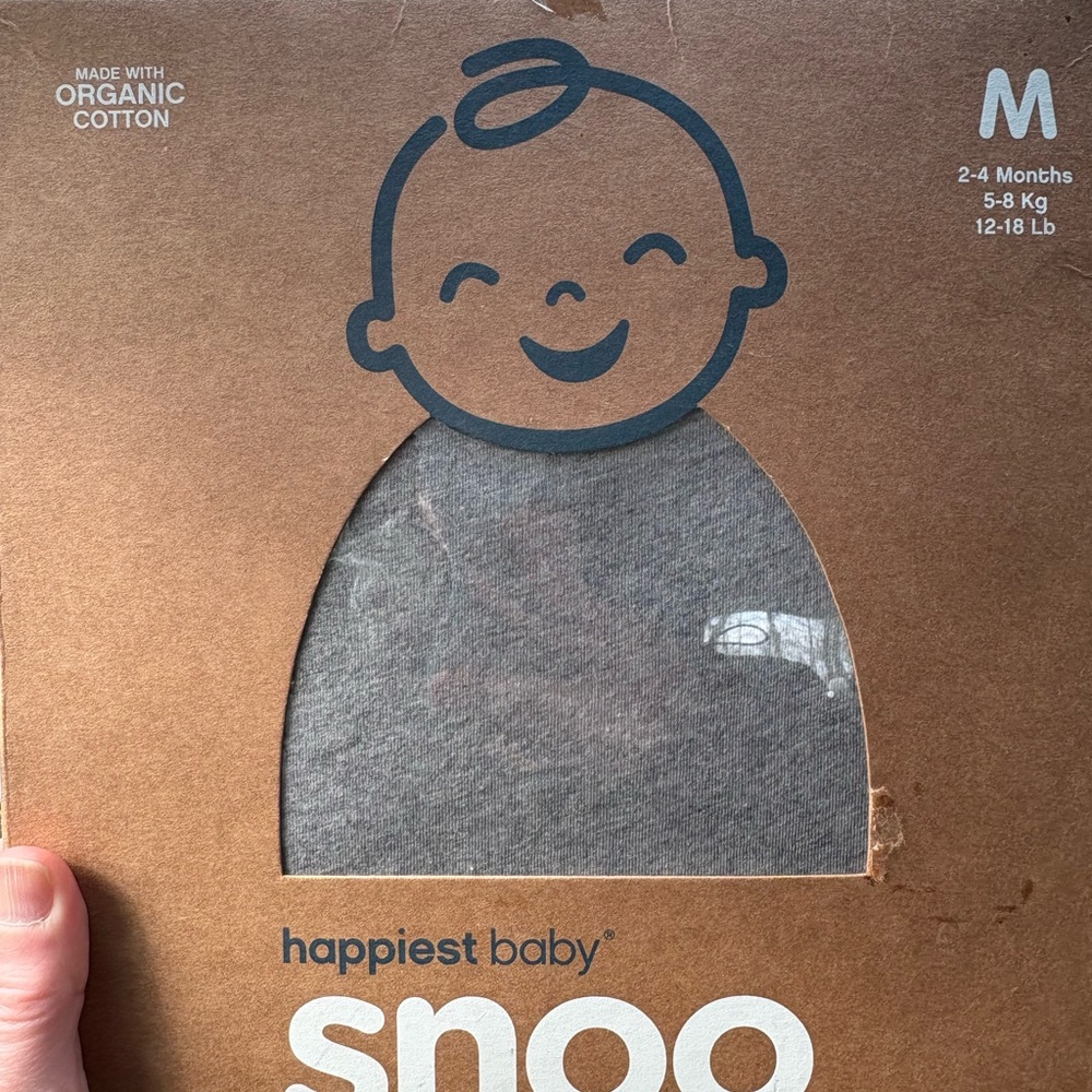 happiest baby Gray Kids “Comforter” Sleep Sack - Organic Cotton (M)